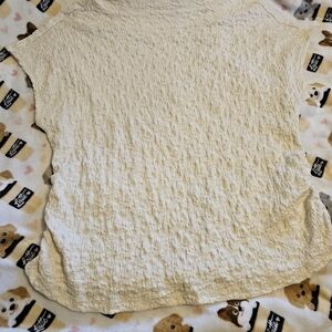 Simply Vera Wang Textured Short Sleeve Top - Cream